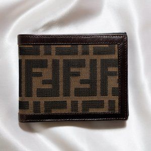 ✨ Authentic Pre-loved FENDI Zucca Bifold Wallet - Brown Canvas Leather